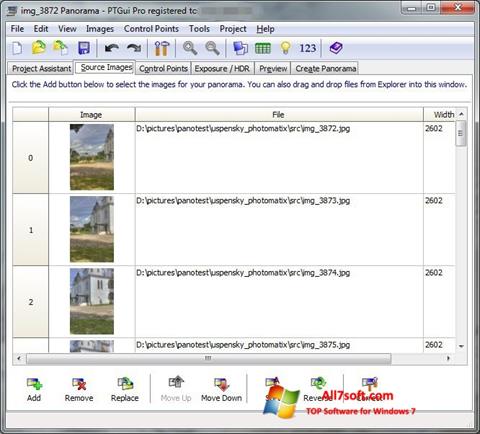 Ekrano kopija PTGui Windows 7