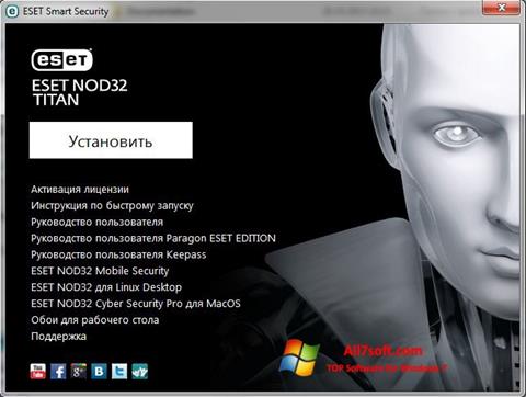 Ekrano kopija ESET NOD32 Titan Windows 7