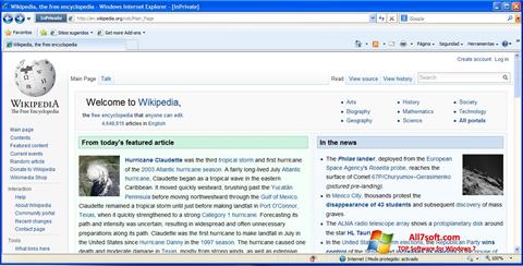 Ekrano kopija Internet Explorer Windows 7