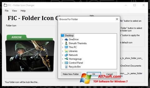 Ekrano kopija Icon Changer Windows 7