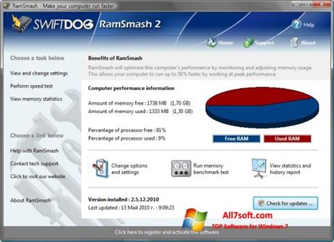 Ekrano kopija RamSmash Windows 7