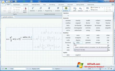 Ekrano kopija MathCAD Windows 7