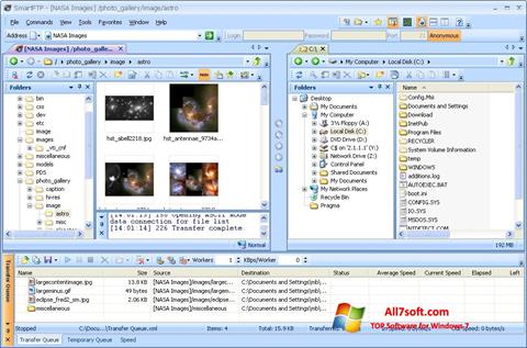 Ekrano kopija SmartFTP Windows 7