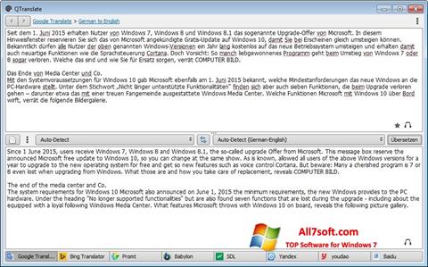 Ekrano kopija QTranslate Windows 7