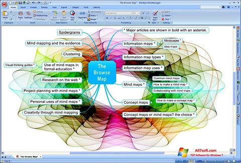 Ekrano kopija MindManager Windows 7