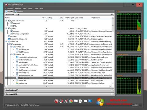 Ekrano kopija Comodo Cleaning Essentials Windows 7