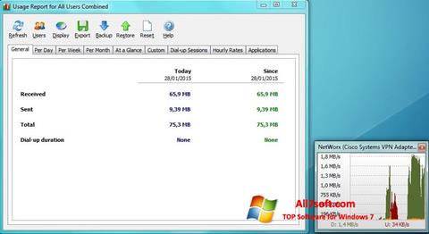 Ekrano kopija NetWorx Windows 7