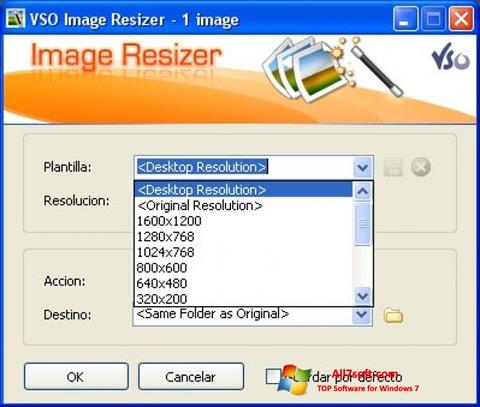 Ekrano kopija VSO Image Resizer Windows 7