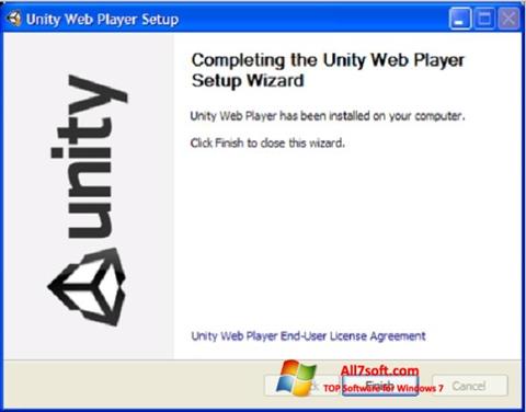 Ekrano kopija Unity Web Player Windows 7