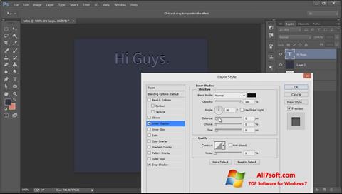 Ekrano kopija Adobe Photoshop CC Windows 7