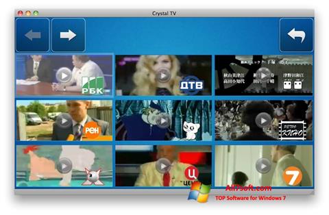 Ekrano kopija Crystal TV Windows 7