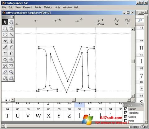 Ekrano kopija Fontographer Windows 7