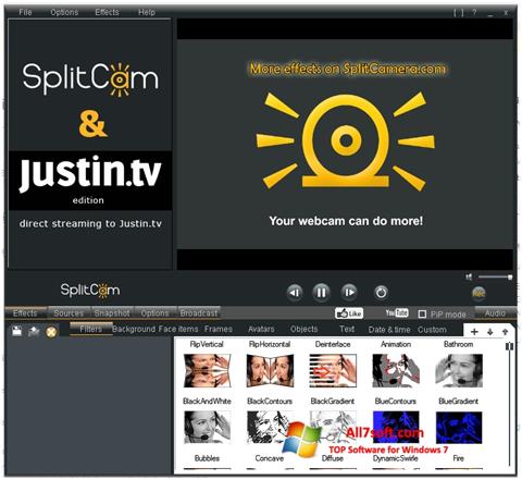 Ekrano kopija SplitCam Windows 7