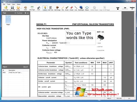 Ekrano kopija PDF Editor Windows 7
