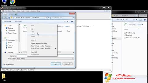 Ekrano kopija HTML Help Workshop Windows 7