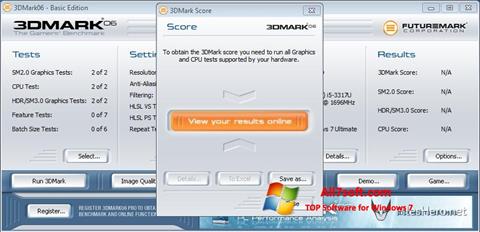 Ekrano kopija 3DMark06 Windows 7