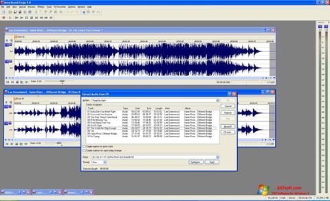 Ekrano kopija Sound Forge Windows 7