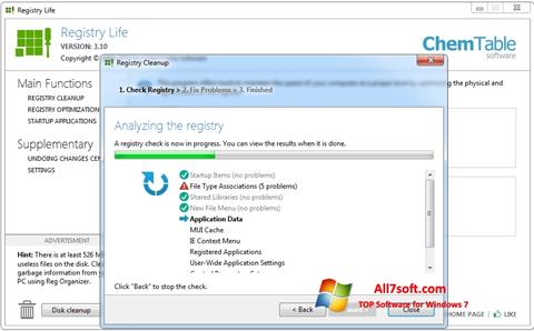 Ekrano kopija Registry Life Windows 7