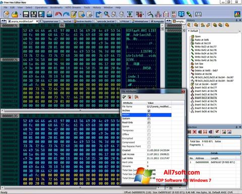 Ekrano kopija Hex Editor Neo Windows 7