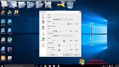 Ekrano kopija RocketDock Windows 7