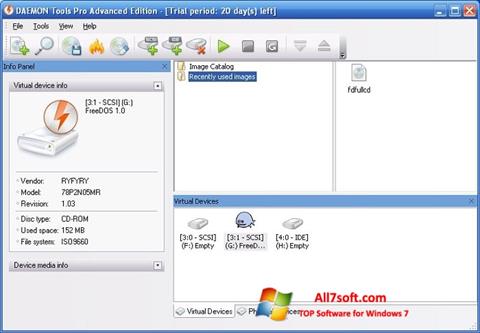 Ekrano kopija DAEMON Tools Pro Windows 7