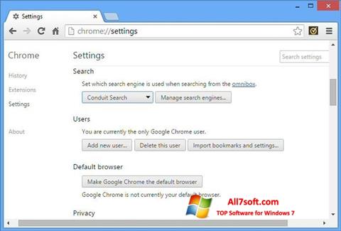 Ekrano kopija Chrome Cleanup Tool Windows 7
