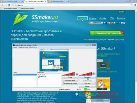Ekrano kopija SSmaker Windows 7