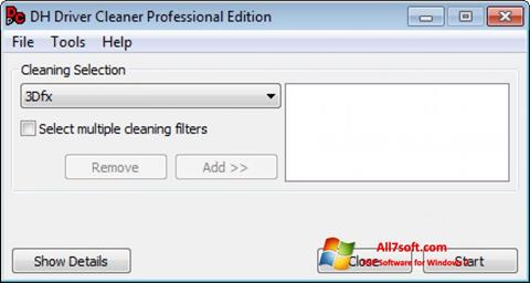 Ekrano kopija Driver Cleaner Windows 7