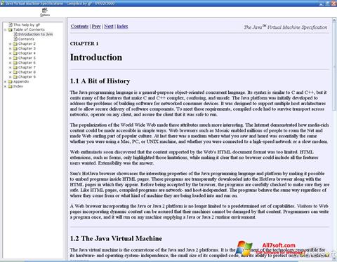 Ekrano kopija Java Virtual Machine Windows 7