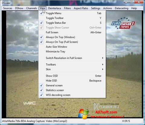 Ekrano kopija DScaler Windows 7