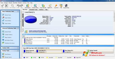 Ekrano kopija Paragon Hard Disk Manager Windows 7