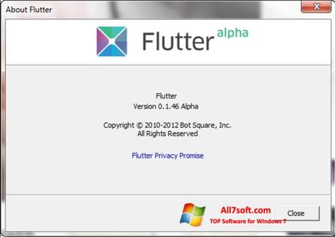Ekrano kopija Flutter Windows 7