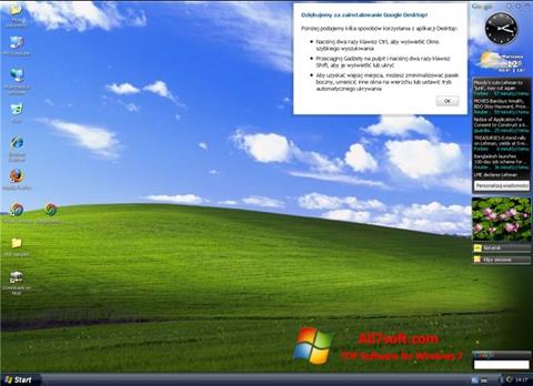 Ekrano kopija Google Desktop Windows 7