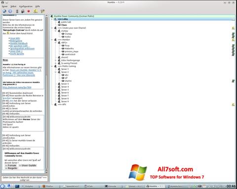 Ekrano kopija Mumble Windows 7