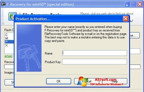 Ekrano kopija F-Recovery SD Windows 7