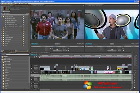 Ekrano kopija Adobe Premiere Pro Windows 7