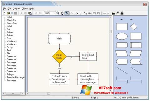 Ekrano kopija Diagram Designer Windows 7