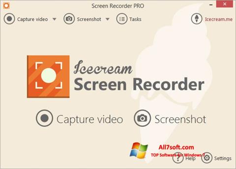 Ekrano kopija Icecream Screen Recorder Windows 7
