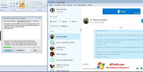 Ekrano kopija Clownfish Windows 7