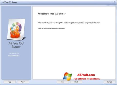 Ekrano kopija ISO Burner Windows 7