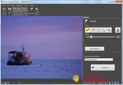 Ekrano kopija Photo Stamp Remover Windows 7