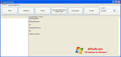 Ekrano kopija SuperOneClick Windows 7