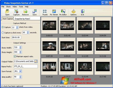Ekrano kopija SnapShot Windows 7