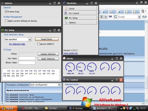 Ekrano kopija ClockGen Windows 7