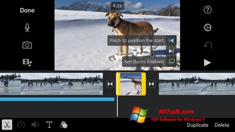 Ekrano kopija iMovie Windows 7