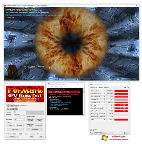 Ekrano kopija FurMark Windows 7