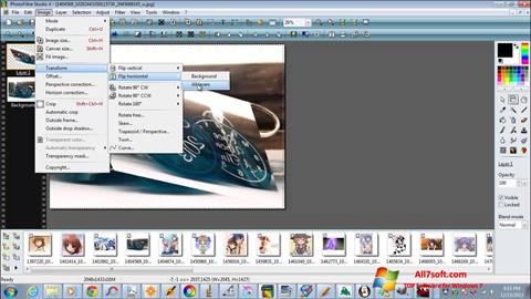 Ekrano kopija PhotoFiltre Studio X Windows 7