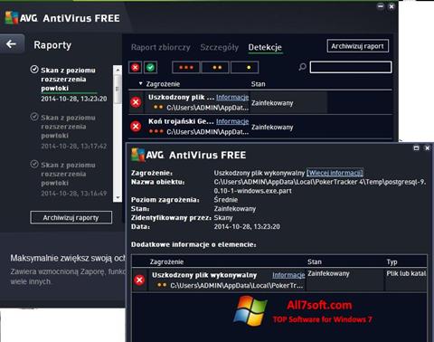Ekrano kopija AVG AntiVirus Free Windows 7