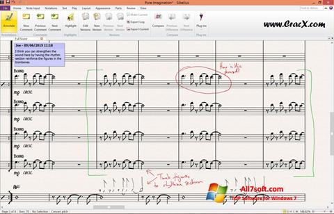 Ekrano kopija Sibelius Windows 7