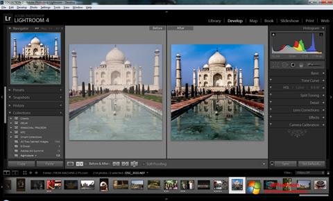 Ekrano kopija Adobe Photoshop Lightroom Windows 7